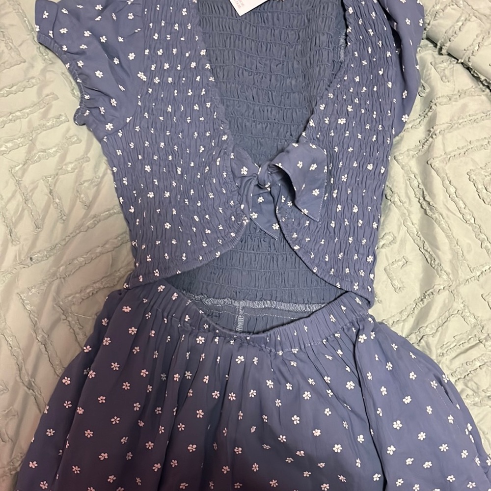 American eagle tie-front short sleeve mini dress
